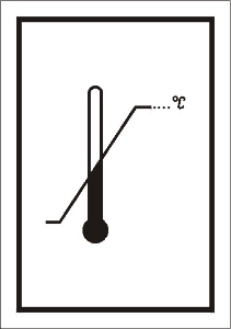 Obrazek dla kategorii Przestrzegać zakresu temperatury (dla zawartości opakowania dla której wymagane jest nie przekroczenie temp. maksymalnej) (701-17)